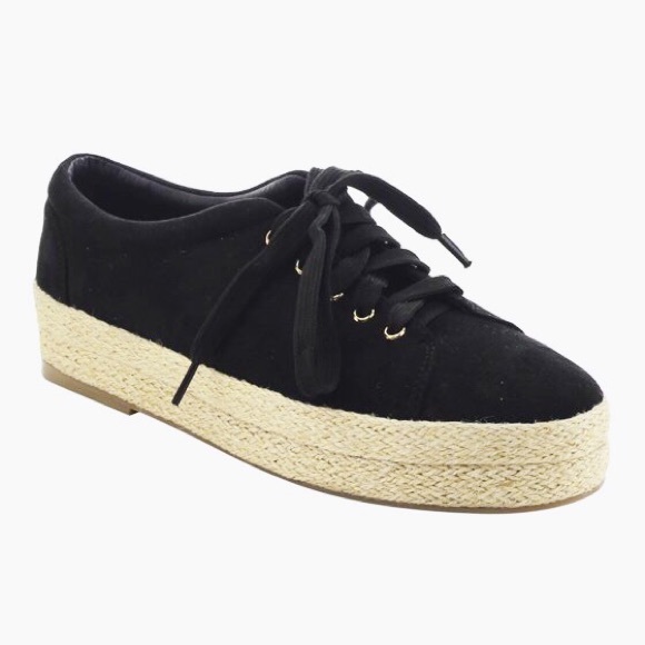 black espadrille sneakers